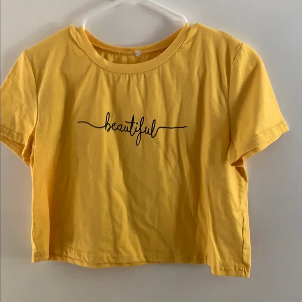 Yellow crop top